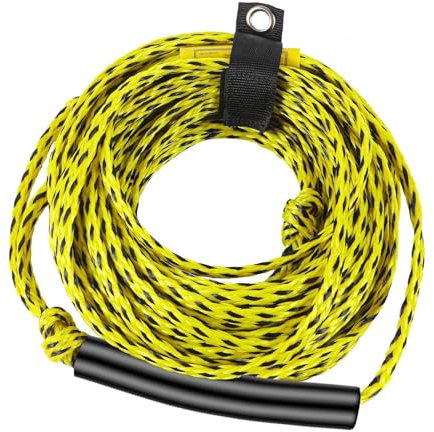 kowaku Schlepptau Harness Schlepptau Seil Schlepptau Rohr Heavy Duty für Bootfahren Skimboards Wasserski, Gelb
