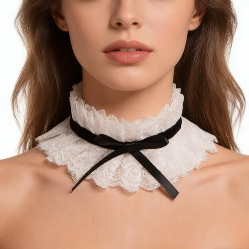 BLESSUME Vintage Halsband Gothic Punk Neck Ruff Spitzenband Charm Cosplay Requisiten