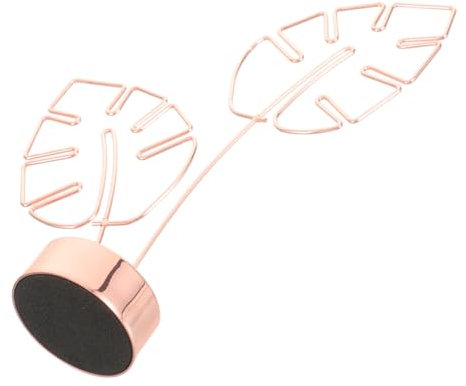 BUGUUYO 2stücke Tisch Notizhalter Mit Basis Dekorativer Fotohalter Im Blattdesign Multifunktional Als Memo-clip Für Schreibtisch Für Hochzeiten Partys Tischdekoration