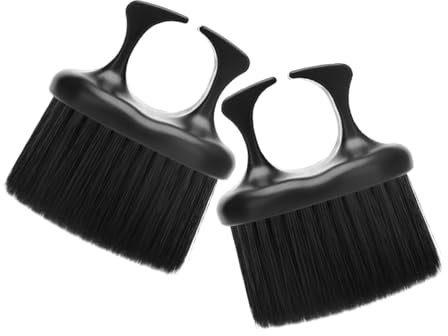 UTHCLO 2 Stück-pack Bartbürsten Fingerbürste Für Herren Nylon Und Pp Ringdesign Für Sicheren Halt Stabile Reinigung Friseursalon Und Bartpflege Zu Hause