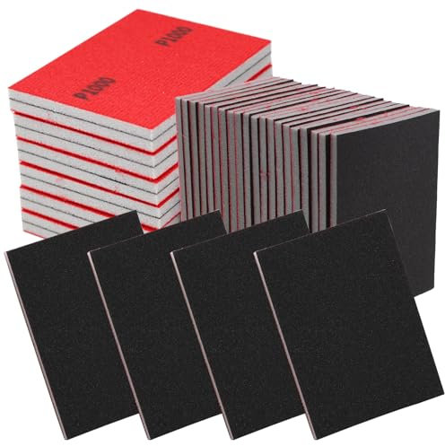 24STK Schleifschwamm 180-3000 Körnung Schleifblock Flexibles Nass-Trocken-Schleifpapier Weichschaum Sand Block Nass Trocken Schleifpapier für Holz Trockenbau Metall Farbe Autokarosseriereparatur