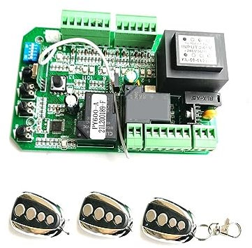 Apriporta da Garage, Scheda elettronica del circuito del controller del motore del cancello for la funzione di avvio graduale dell'apri del cancello scorrevole Modalità pedonale(3 remote control kit)