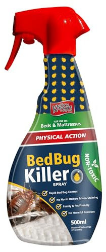 Barrettine Knock Out!® Bed Bug Spray (500ml) - Non Toxic, Ready to Use Bed Bug Killer Spray with Patented Technology, Non-Staining Family & Pet Friendly Pest Control with No Harsh Odours