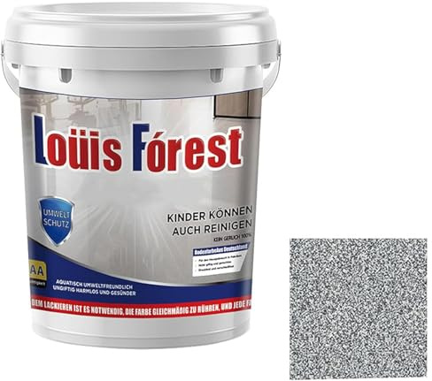 Holibao Epoxy Colored Sand Floor Paint, Epoxy Colored Sand Self Leveling Coating, Louis Forest Epoxy Floor Paint, for High Gloss Marble Effect Garage Coating,Wear-resistant and non-slip (Dark Gray)