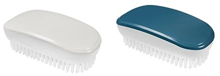 CLISPEED 2pcs Multifunctional Hard Bristle Scrubbing Brush Clothes and Shoe Cleaning Brush with Slip Grip for Household Stubborn Dirt Removal Random Color