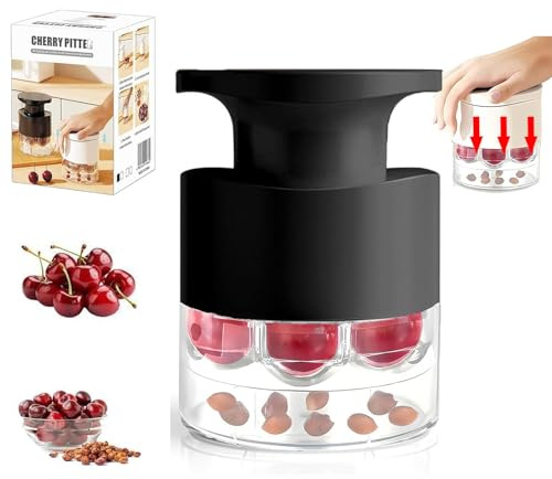 ZFFAFUR Cherry Stoner Remover, Cherry Seed Remover, New 7 Holes Multi Hole Cherry Pitter,Portable Easy Squeeze Cherry Tool,Food Grade Plastic Multi Cherry Destoner for Making Cherry Pie and Jam
