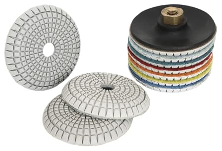 Xuro 1 Stück 4 Zoll 100 mm Diamantschüssel Nassschleifpad Marmor Steinfliesen Quarz Polierpad Winkelschleifer Schleifpolierscheibe(800)