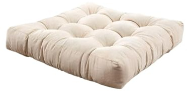 KUNBDV Meditation Cushion Square Thicken Floor Cushion Cotton Linen Thick Meditation Pillow 21x21 Inch Beige Dimensions 22.00 x 3.50 Inches