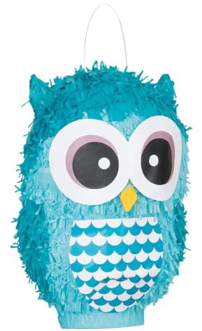 Blue Owl 3D Pinata (24cm x 38cm) 1 Piece - Fun Party Game and Decoration