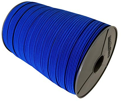 15m flaches Gummiseil Expanderseil flach Expanderband Gummiband in Blau 22mm breit 3mm dick