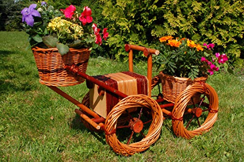 Bagger, Traktor aus Korbgeflecht, 80cm, Rattan, Weidenkörbe, bepflanzen möglich, Pflanzkorb, Blumentöpfe, Pflanzkübel, Pflanztrog, Pflanzgefäß, Pflanzschale, Pflanzkasten, Übertopf, Pflanzkarre
