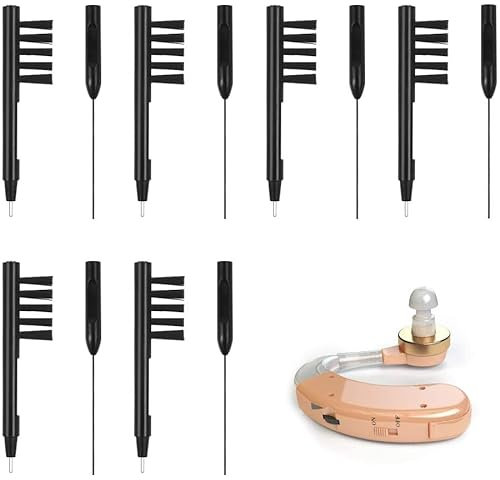 12Pcs Hörgerät Reinigungsbürste,Hörgeräte Reinigen Set, Reinigungsbürste für Hörverstärker,Hörgerätereiniger mit Wachsschlaufe und Magnet für Hörgeräten Pflege Lüftung Batterien Entfernen