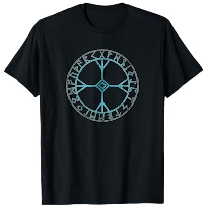 Algiz Runen Schutz Symbol Wikinger Kreis Nordisch Keltisch T-Shirt