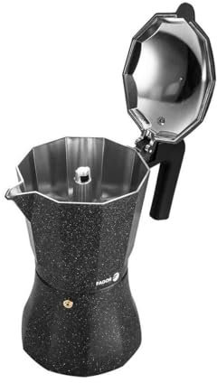Fagor Tiramisú Cafetera Italiana Aluminio, Express, 12 Tazas Café, Apta para Cocinas, Vitrocerámica, Gas, Eléctrica, Junta de Silicona Gran Durabilidad