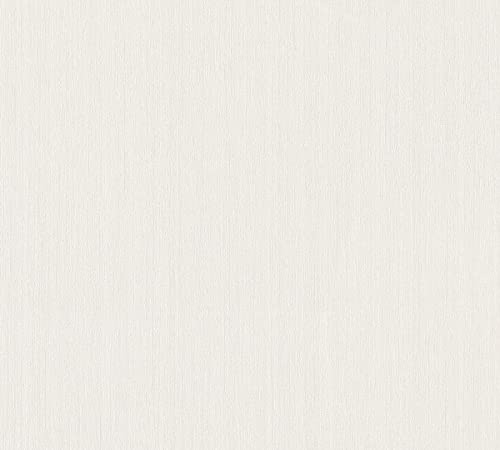 A.S. Création Livingwalls Unitapete The BOS Tapete einfarbig unifarben Vliestapete creme beige mit Glitzereffekt fein strukturiert 380992