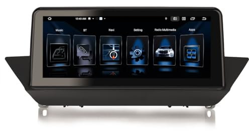 Erisin 10.25 Qualcomm Android 14 4GB+64GB Radio Coche Bluetooth GPS Navegador para BMW X1 E84 CIC Pantalla táctil Soporte IPS iDrive CarPlay Android Auto Bluetooth DSP DVR WiFi 4G Dab+ TPMS Canbus