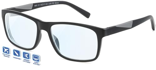 JCUANGR Distance Nearsighted Glasses For Men,Women Near Sighted Vision Driving Farsighted Eyeglasses,Lentes De Miopia Para Hombre,Mens Nearsight See Far Sight Blue Light Computer Eye Glass 2.75