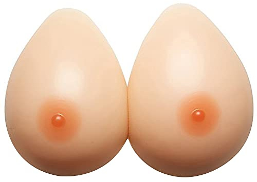 ELMIKA Self-adhesive Silicone Breast Forms Fake Boobs for Crossdresser Transgender Mastectomy Prosthesis E Cup 1400g/Pair