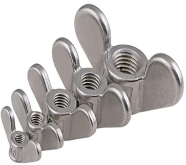 BREAKA Flügelmuttern. Flügelmuttern aus Edelstahl A2. Mutter M10 handfest anziehen (Color : 5pcs, Size : M10)
