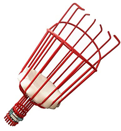 Colcolo Recolector de Frutas Ligero para Cosechar Manzanas y Naranjas, Rojo