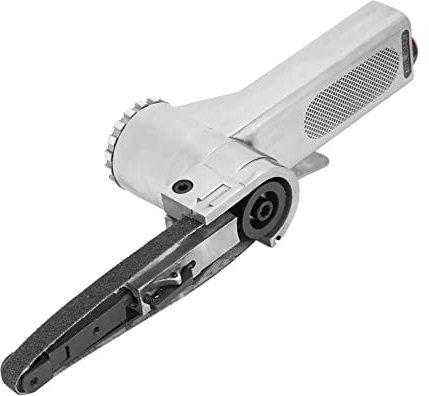 Lijadora de Banda Neumática, 16000 Rpm, Lijadora de Banda de Aire Industrial conGiratorio de 360° para Quitar Cerdas, Biselar, Pulir y Eliminar óxido (10 * 330mm)