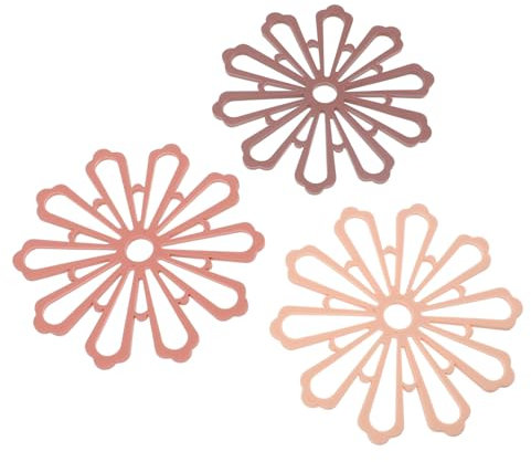 Cabilock 6 STK Blumenförmiger Topflappen weichem Gummi Easy putz untersetzer Tischuntersetzer für heiße Töpfe Muster Dämmplatten Schale Matte Tischset