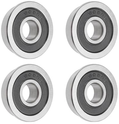 Kozelo 4pz Cuscinetto a Sfere Flangiato - [8mm ID x 22mm OD x 7mm Spessore] Sostituzione per Ruote di Tosaerba, Carrelli e Carri a Mano e Carriole, Acciaio Cromato