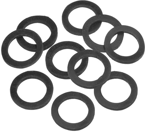 PATIKIL 10pz Rondelle Piatte in Gomma M20, Rondella Piatta 20mm ID x 30mm OD x 3mm Spessore Anello Tenuta Separatore Guarnizione per Tubo Rubinetto Tubo Acqua Bullone Fissaggio, Nero
