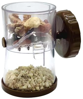 Wezalget Picadora de nueces manual multifuncional y portátil, trituradora de frutos secos, trituradora de frutas secas, procesador de alimentos de mano, para especias, ajo, nueces, jengibre
