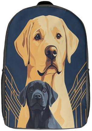 OSBELE Hund Kinderrucksack,große Kapazität,Schultasche,Kindertasche,Teenager Blau Background Rucksack 17inch