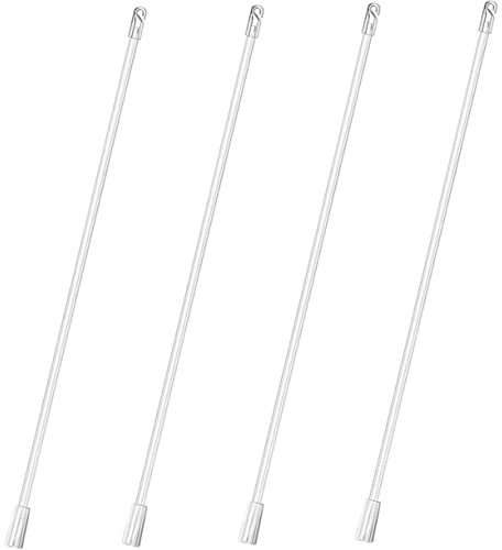 Cabilock 4 Stück Jalousiestange Austausch der Blindstange Aufbewahrungsbehälter mit Deckel Sieb Vertikale Jalousien Ersatzteile Zauberstab für Jalousien Vorhang-Zugstange Plastik Weiß