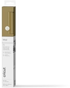 Cricut Permanent Adhesive Vinyl Sheet | 30.5 cm × 1.2 m | Matte Gold | Self-Adhesive Vinyl for All Cricut Cutting Machines