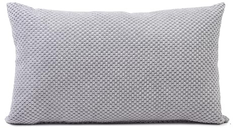 Gözze - Kissen Sven, Dekokissen in genoppter Optik, Weiches Sofakissen mit Füllung, 100% Polyester, 30 x 50 cm - Silber