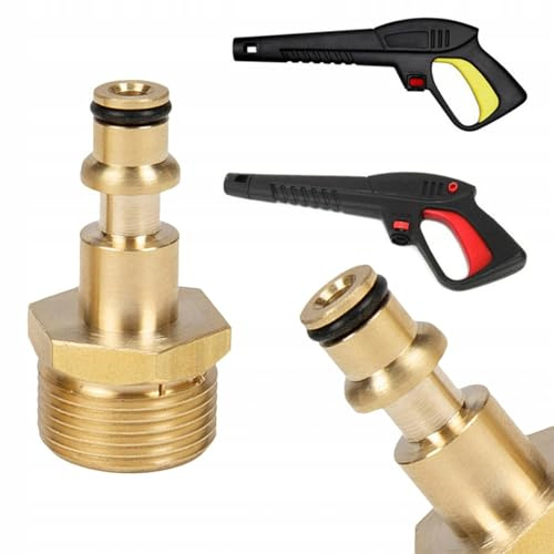 Rosfix Adattatore M22x1,5 Maschio a Innesto Rapido – Ottone Resistente, 14 mm | ricambio per idropulitrice Lavor serie domestica | Connettore Tubo Alta Pressione
