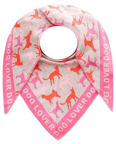 Zwillingsherz Schal Dreieckstuch Damen Halstuch viele verschiedene Muster Dog Lover, Leo in Herz u.a. Freizeit 50% Baumwolle, 50% Polyacryl