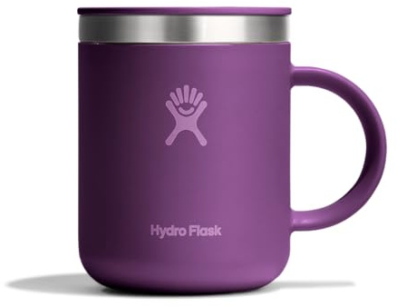 Hydro Flask Coffee Mug – Insulated Stainless Steel, Non Spill, Leak Resistant Travel Mug 12 Oz Beachplum Purple