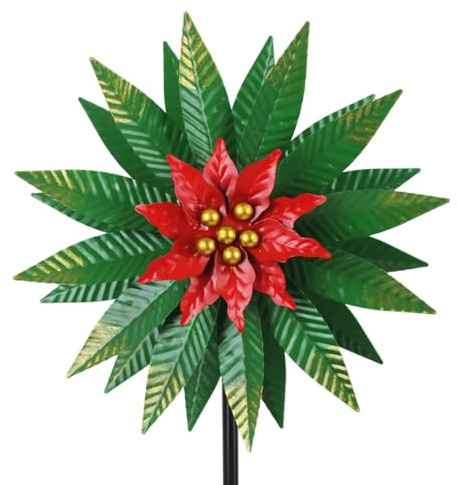 Wind Spinners Outdoor,Kinetic Wind Sculptures & Spinner 57.9 Inches Metal Windmill Christmas Outdoor Decor for Patio,Lawn & Garden