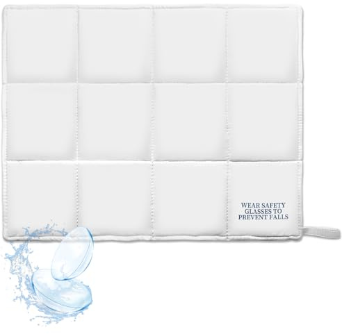 Premium 3-Ply White Microfiber Lens Cleaning Mat for Hard & Ortho-K Contact Lenses | Anti-Slip, Super Absorbent, Lint-Free Eyecare Towel for Damage Prevention