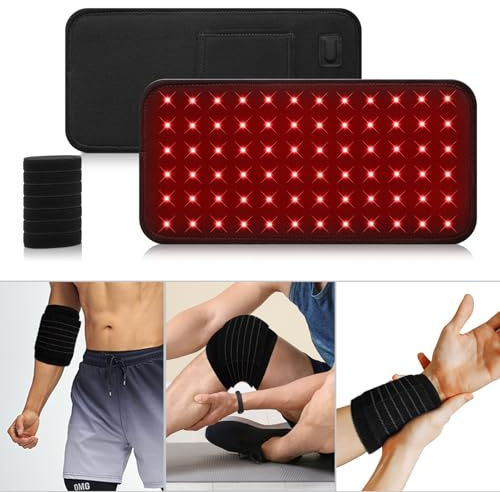 Red Light Belt for Knee & Waist-72LEDs 660nm&850nm Infrared Lamp Wrap | Dual-wavelength, 5 Brightness, 10/20/30Mins Timer, 12.30'' x 5.90'', Portable Wearable Wrap, UK Adapter