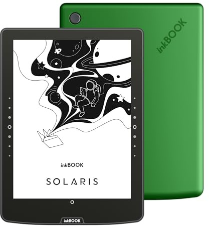 inkBOOK Solaris Green – 6 Zoll E-Book Reader mit Augenfreundlichem Display, Beleuchtung & Android | Unterstützt Kindle, Onleihe, Skoobe Apps | 32GB, Hörbücher via Bluetooth, USB-C, Werbefrei