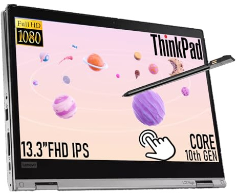 Lenovo ThinkPad L13 Yoga 2-in-1 Laptop 13.3 Full HD Touchscreen Notebook, Intel Core i5-10210U, 16GB DDR4 RAM 256GB SSD, Fingerprint, Windows 11 Pro(Renewed)