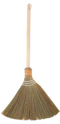 CLISPEED Handwoven Garden Broom with Soft Bristles and Detachable Design Traditional Vietnamese Corn Broom for Household Cleaning Captures Dust and Debris in Home and Courtyard