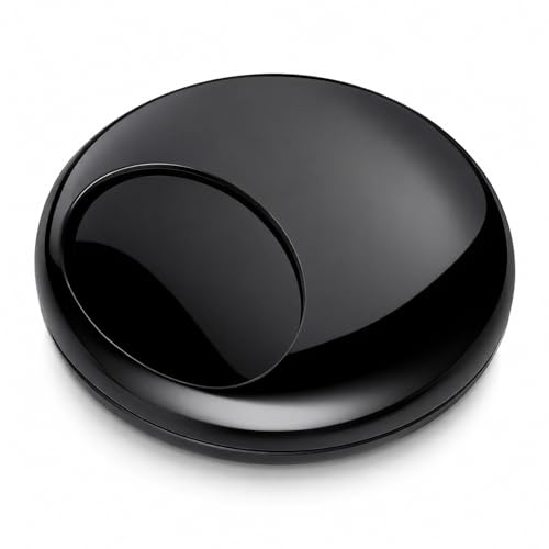 Cenicero con Tapa Ø12 cm - Cenicero Antiviento Negro para Mesa