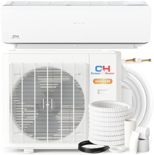 Cooper & Hunter 9,000 BTU 230V Hyper Heat Ductless Mini Split AC & Heat Pump – 26.4 SEER2 Inverter – Works Down to -22°F – Includes Smart Kit & 16FT Installation Kit – Cold Climate Cooling & Heating