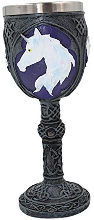 Tubayia 3D Unicorn Pattern Stainless Steel Wine Glasses Wine Goblet Red Wine Glass for Home/Bar