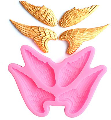 DUBENS 3D Engel Flügel Candy Silikon Form für Sugarcraft, Kuchen Dekoration, Cupcake Topper, Schokolade, Fondant, schmuck, Polymer Clay, Seife, Der