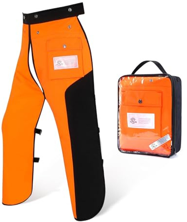 ZELARMAN Chainsaw Chaps Apron 8-Layer Wrap for Men/Women Loggers Forest Workers Protective Chain Saw Pants Adjustable