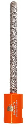 Diamond Mortar Raking Bit,BRSCHNITT 8 mm x 100 mm Diamond Mortar Router with M14 thread for Mortar Raking Tuck Pointing Granite Marble Concrete Masonry Stone Removals
