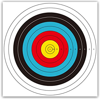 Tre bågskytte, 30 st bågskytte, mål för bakgårdsstandardbågskytte, mål 40 cm 10 ringrosett och pilmål för jakt och skytte, bågskytte, tillbehör för målövning (30 st bågskyttemål)