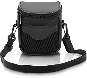 FOSOTO Funda Bolsa para Cámaras Compactas Estuche Cámara Digital Bolsa Protectora de Cuero PU Compatible con Canon IXUS 185 PowerShot G7 X Mark II Nikon COOLPIX B500 P600 Sony HX90 W830